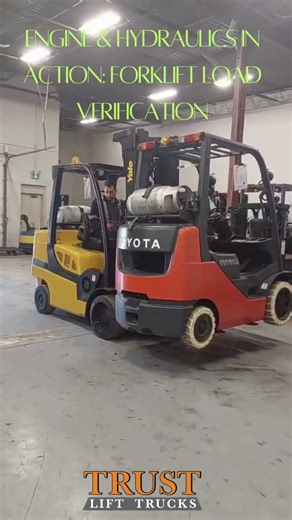 Testing of engine and hydraulic power of a forklift