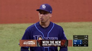 Richard Urena strikes out swinging, catcher Jesus Sucre to first baseman C. J. Cron. | 09/29/2018