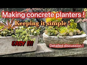 Cement (concrete) planters are incredibly easy to make following these simple tips and tricks !