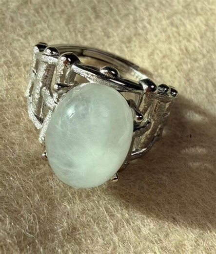 Milky Rutilated Quartz Open-ended Ring: Woven Architectural Band, Adjustable Statement Jewelry - Etsy