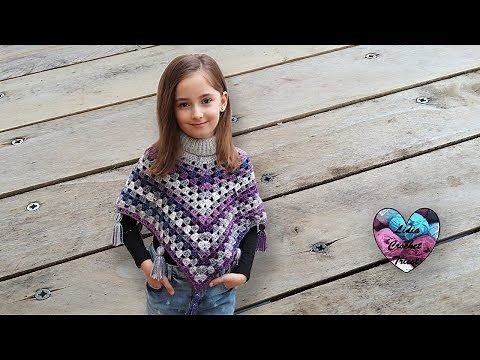 Granny crochet poncho all sizes ideal for beginners