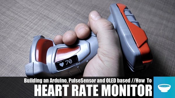 Arduino heart rate monitor using Pro Mini PulseSensor and OLED for beginners