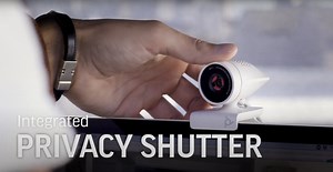 Watch Poly P5 Webcam with Built-in USB Port, Privacy Cap, Mount on Amazon Live