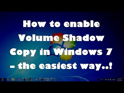 How to enable Volume Shadow Copy in Windows 7 – the easiest way..!