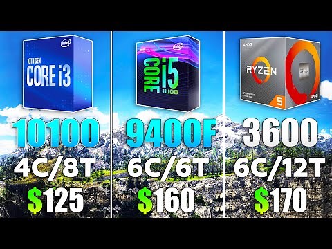 i3 10100 vs Ryzen 5 3600 vs i5 9400F Test in 8 Games