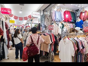 [4K] Exploring Krung Thong Plaza the biggest plus-size clothing market in Bangkok
