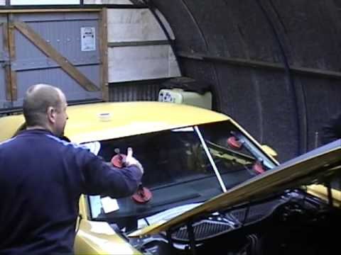 installing the windshield mustang mach1