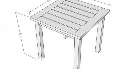 Standard End Table Dimensions (with Drawings)