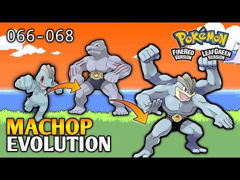 How To Evolve Machop Into Machoke And Machamp In Pokemon Fire Red & Leaf Green | Kanto Pokedex