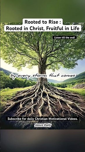 Rooted in Christ, Fruitful in Life | A powerful message by Jesus Daily 🔥