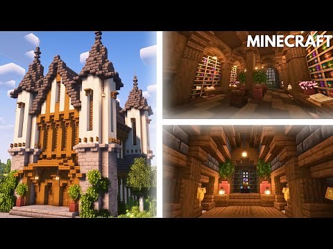 Minecraft: How to design a Medieval Library | Minecraft Interior Tutorial