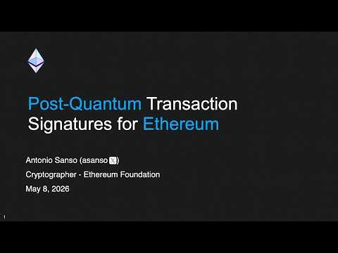 Post-Quantum Transaction Signatures for Ethereum by Antonio Sanso