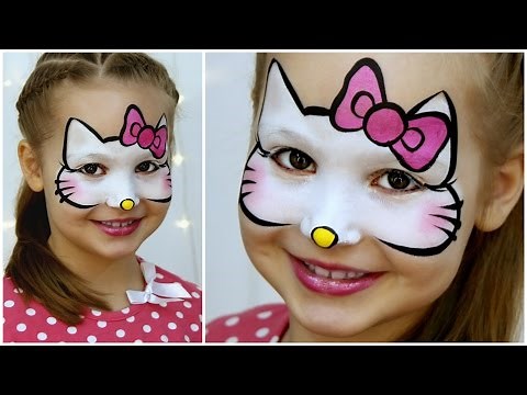 "Hello Kitty" Makeup for Kids — Fast & Easy Face Painting Tutorial