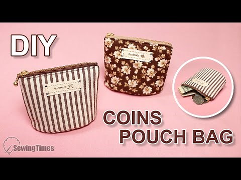 DIY ZIPPER COINS POUCH BAG | Easy Coin Purse Tutorial [sewingtimes]