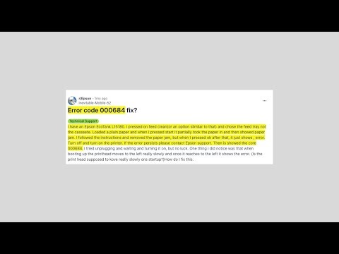 How To Fix Epson Error Code 000684?