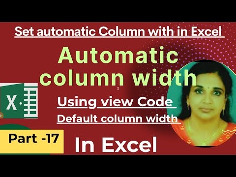 Automatically Adjust Column Width in Excel