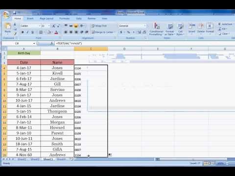 How to Sort Dates By Month and Day Only on Excel