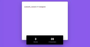 Live Word Counter using HTML, CSS & JavaScript