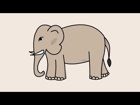 How to Draw a Simple Elephant | Easy Step-by-Step Drawing Tutorial