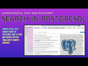 Creating a search catalog in PostgreSQL using full text indexing