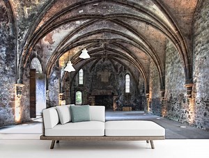 Old Castle Indoor Wallpaper, Antique Stone Wall Mural, Peel and Stick or Non-woven - Etsy Canada