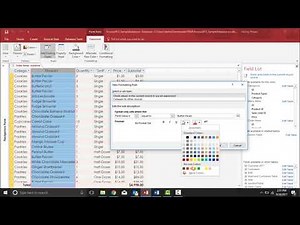 MS Access 2016 - Apply Conditional Formatting