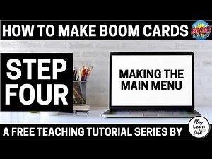 How to make Boom Cards - making the main navigation page