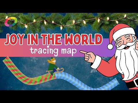 Can You Follow the Line? 🎄 JOY IN THE WORLD Christmas Tracing Map Challenge