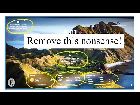 How to remove start up screen news, weather and information blocks in Windows
