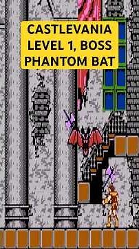 Castlevania (NES 1986) - Level 1 Boss Phantom Bat #nes #retrogaming
