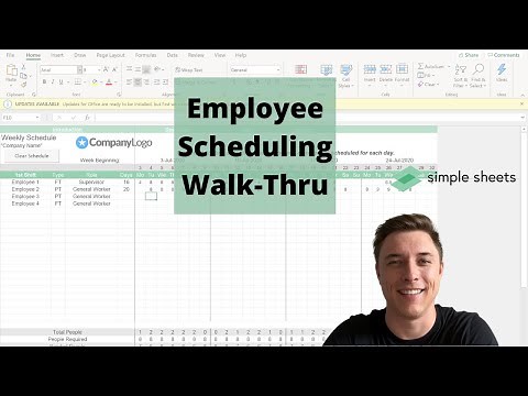 Employee Scheduling Excel & Google Sheets Template Step-by-Step Video Tutorial by Simple Sheets