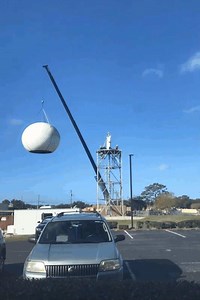 1.8K views · 80 reactions | Up, Up, and Away. The KTBW WSR-88D radar begins refurbishment/replacement of components inside the dome to ensure the radar keeps on spinning for years to come. Also, makes you think of the possibility of cooking a really big omelette ;-) | US National Weather Service Tampa Bay Florida | Facebook