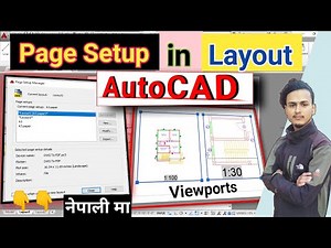Page Setup in Layout in AutoCAD | How to Create Viewports in Paper Space? | Nepali |