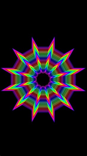 Python Creates a Hypnotic Rainbow Star 🤯 Must See!