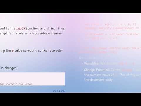 Manipulate Colors through a Loop in JavaScript: Creating a Fade-in Effect