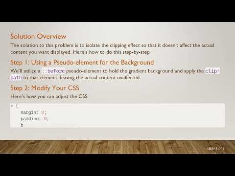 How to Properly Display an Element Over a clip-path Background