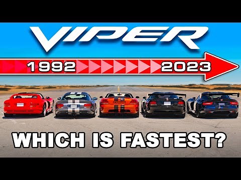 Every Dodge Viper tested 0-60mph!