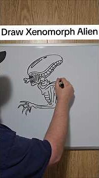 how to draw a xenomorph