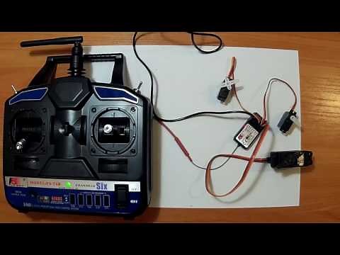 How to bind FLYSKY FS-T6B transmitter receiver. SERVO tutorial