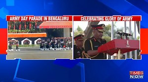 Army Day parade underway in Bengaluru. Here's what Army chief Gen Manoj Pande said on the occasion- Listen in. #ArmyDay #Bengaluru #TimesNow #TimesNowNews | TIMES NOW