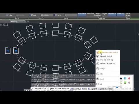 AUTOCAD | PATH ARRAY ALONG ELLIPSE |