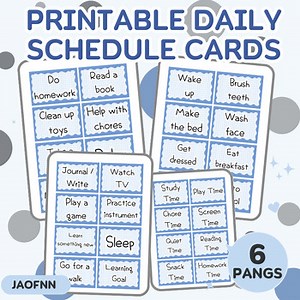 Printable Daily Schedule Cards | Visual Timetable for Home & Classroom