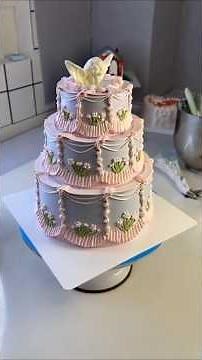 Elegant 3 Layer Wedding Cake Design Tutorial