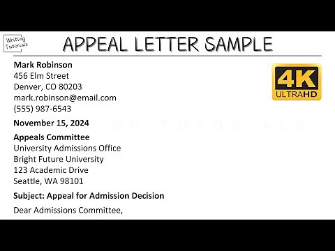 How To Write Appeal Letter with Sample and Explanation | Writing Tutorials