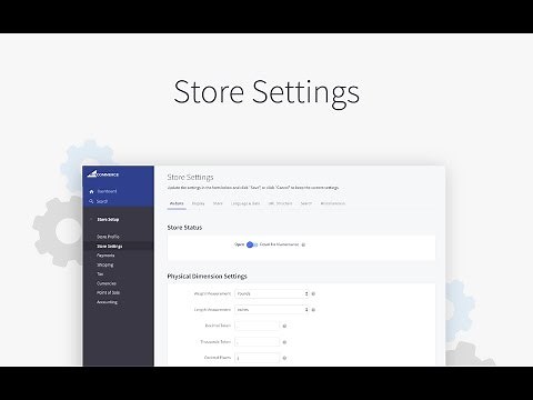 Store Settings | BigCommerce Tutorials