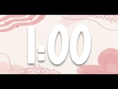 1 Minute Classroom Timer | Pink Classroom Timer | Aesthetic Classroom Timer