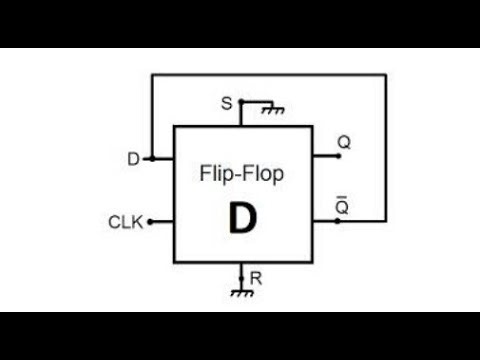 Counter in proteus with flip flops type D, counts from 7 to 0 or 0 to 7