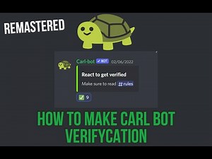 (REMASTERED) How to make Discord verification with carl bot