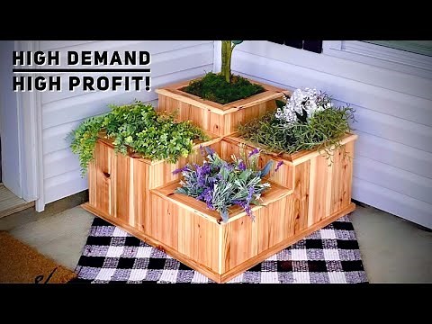 Multi-Tiered Picket Planter- Low Cost High Profit - Make Money Woodworking