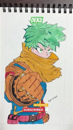 Deku Epic Drawing ✨ | My Hero Academia Art | #short #myheroacademia